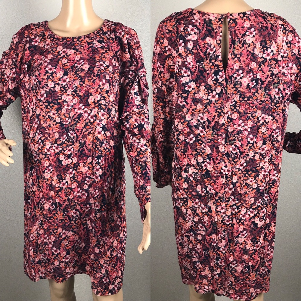 H&M floral long sleeve dress sz 10
